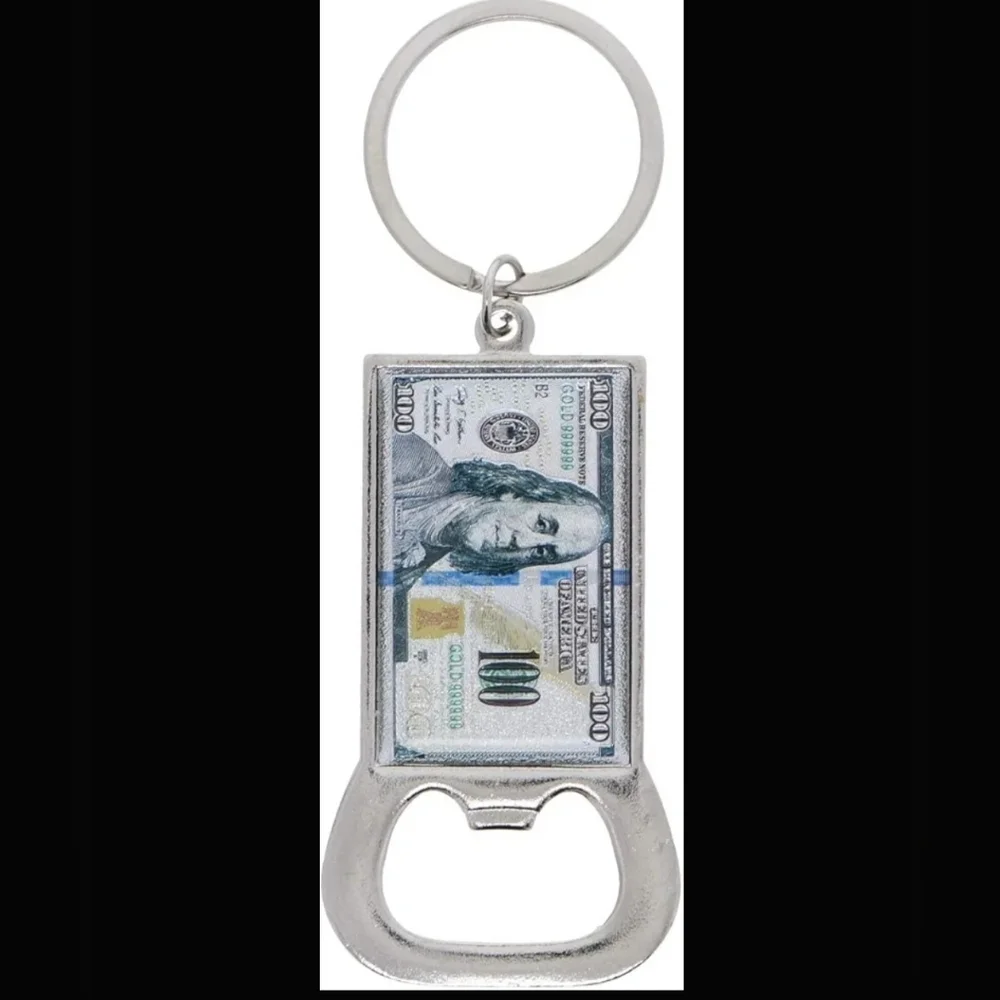 MONEY KEYCHAIN BEER BOTTLE OPENER NWT - Picture 1 of 3